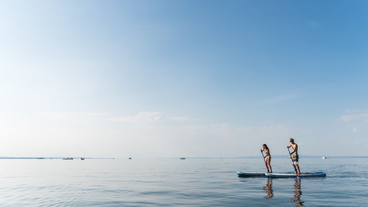 Image of an SUP on Lake Constance.