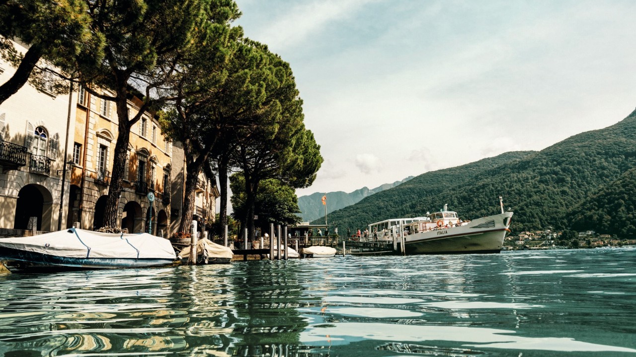 Battello sul lago di Lugano
