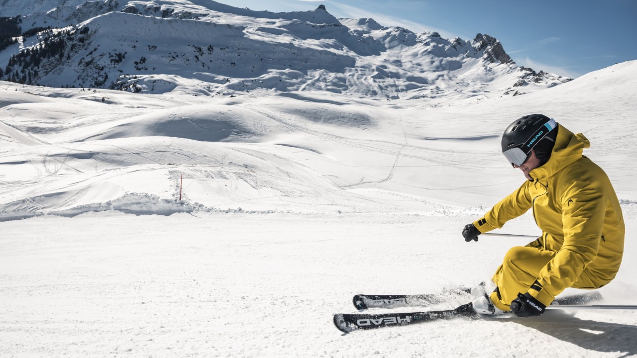 Skiing on the Flumserberg.