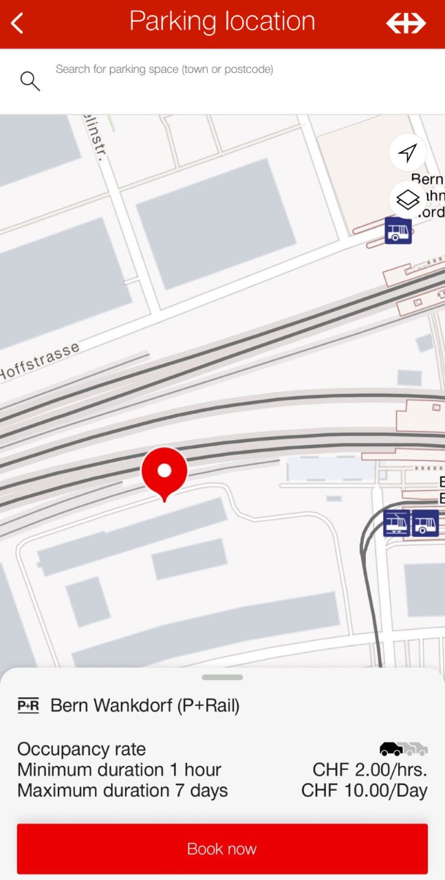 Download the SBB P+Rail App.