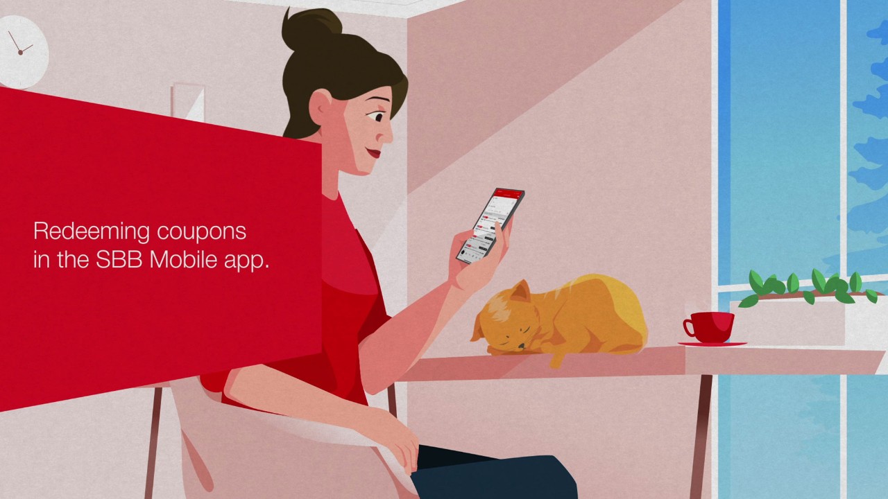 Explanatory video on redeeming the coupon code in the SBB Mobile app