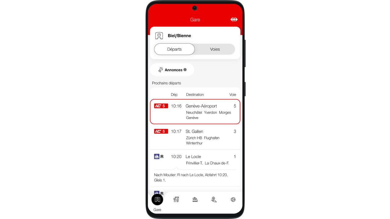 L’appli est aussi conçue pour être utilisée en toute simplicité avec la fonction voiceover.