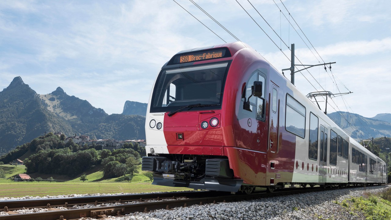 Rames FLIRT TPF voie métrique.